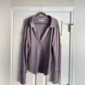 We The Free Dusty Lavender Yoga Top